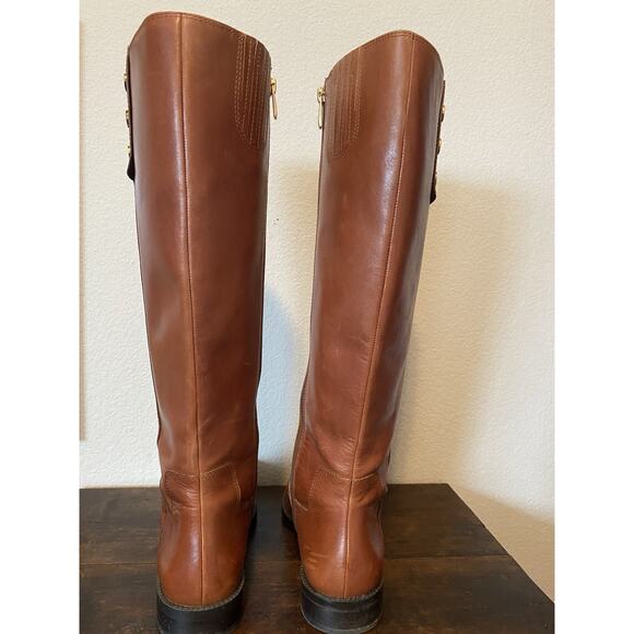 Franco Sarto Tall Boots Tan Leather Boots Women’s 10M - Picture 4 of 8